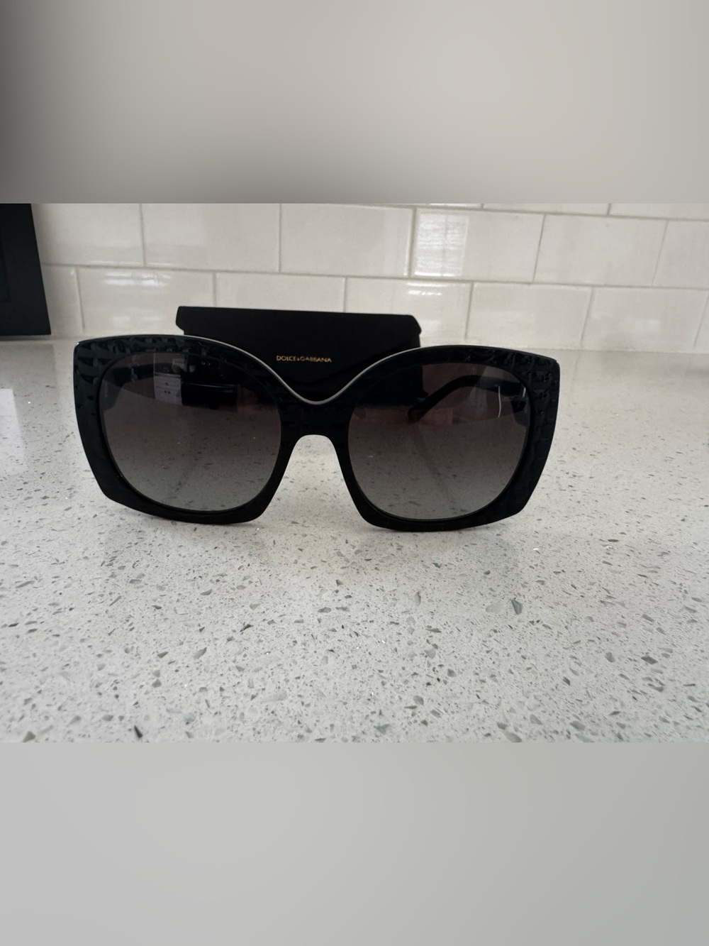 Dolce & Gabbana Black Oversized Women's Sunglasses